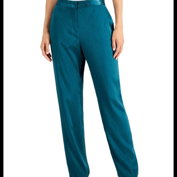 Alfani Pants - 🌺 Teal jacquard satin pants